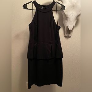 INC International Concepts Black Peplum Dress Sz 10